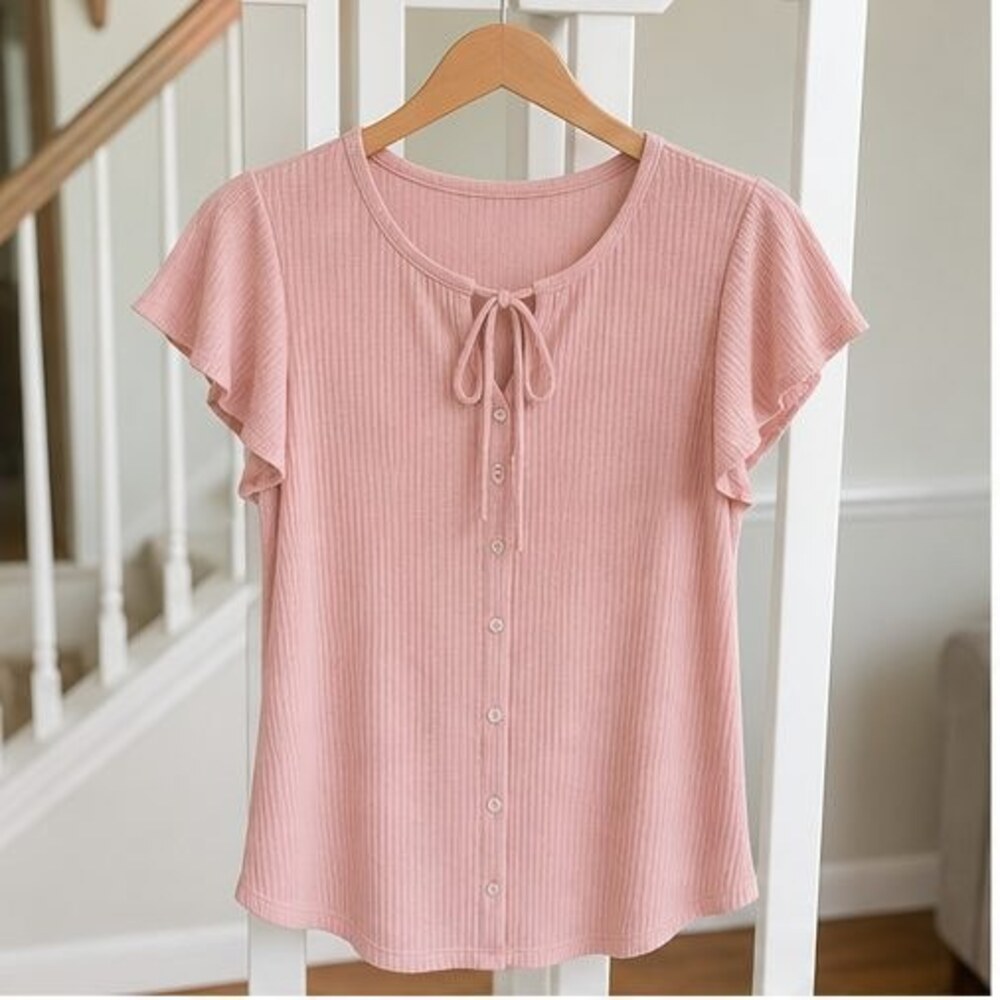 Blush Ruffle Blouse